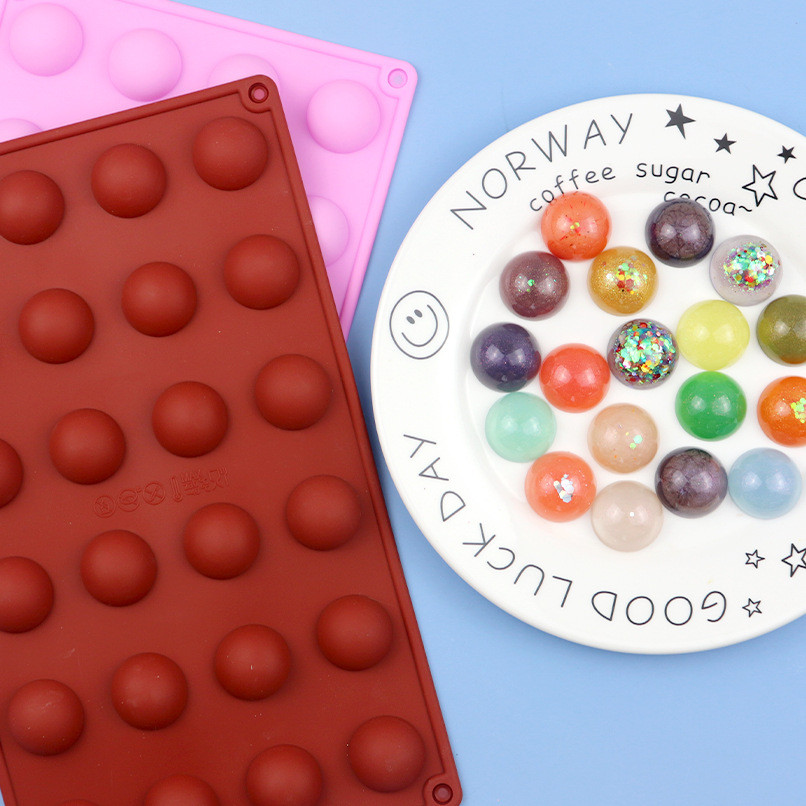 Baby Food Homemade - 卸売24個入り小型半円形シリコンチョコレート型製氷皿、自家製ベビーフードやワックスシーリング用多用途型154