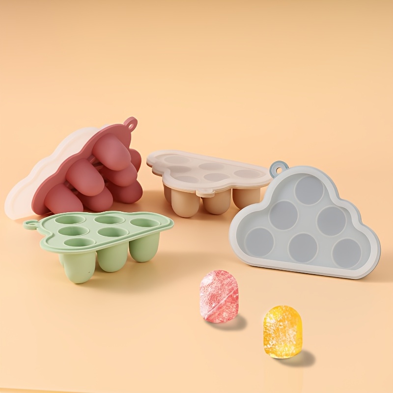 Baby Food Zone - 2 個/1 個ミニベビー果物野菜冷凍庫型蓋付き、フルーツフィーダー用シリコンフードトレイ、母乳歯が生える給餌トレイ