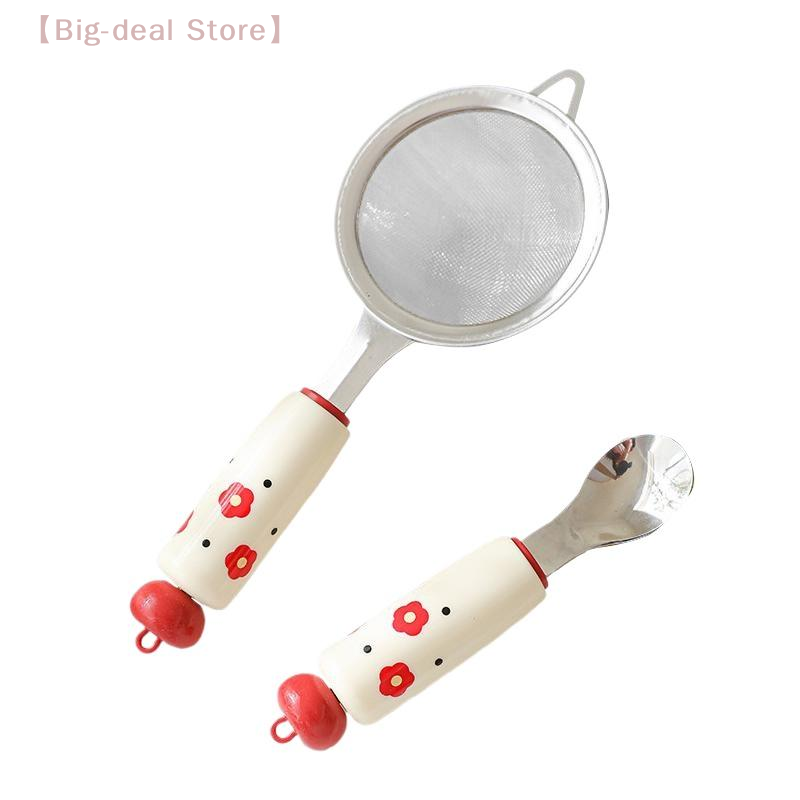 Baby Food Utensil - 【M】1個入り ドーパミンキッチン ベビーフードツール ステンレス製卵黄分離器 メッシュふるいフィルタースプーン 補助食品用具