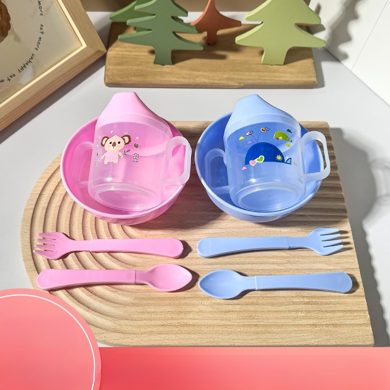 Baby Food Newborn - 幼児および幼児向けのベビーフードと食器の4点セット 新生児用食器セット 母親と赤ちゃん用品