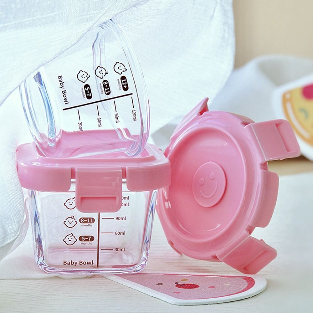 Baby Food Zone - 赤ちゃん用ガラス食品収納ボックス、電子レンジ対応、ベビーカップ、小さな石、新品、170ml