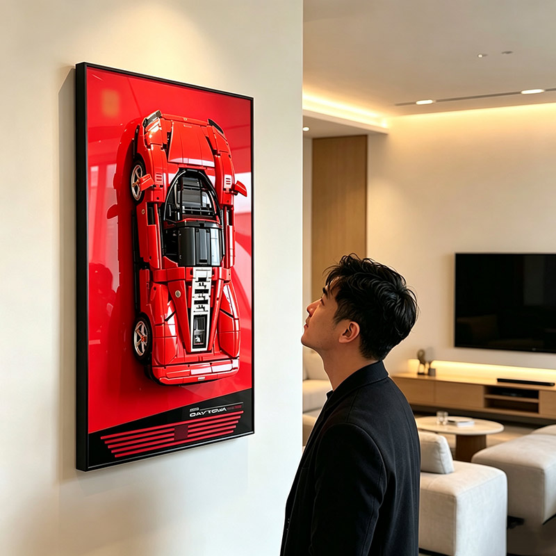 Lego Set Technic - 壁掛け式背景ディスプレイボード LEGO 42143 フェラーリ SP3 テクニック