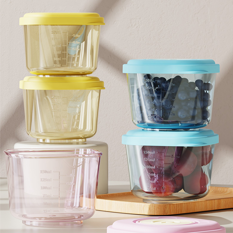 Baby Food Zone - 6個のベビーフード保存容器 - PP素材、蒸し可能、漏れ防止、鮮度保持のための幼児用給餌ボウル、積み重ね可能なオーガナイザー