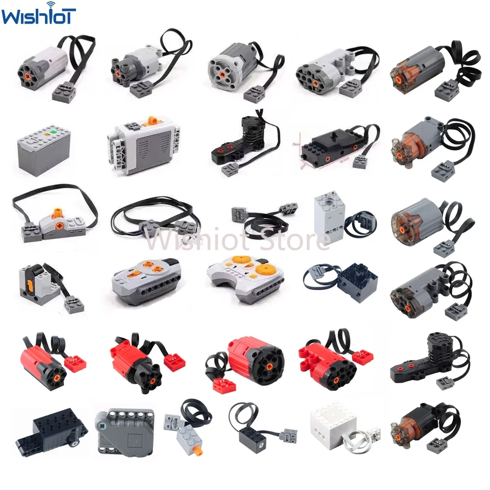 Lego Set Technic - 電源機能アップグレードモーターテクニカルパーツ MOC マルチツールサーボトレインモーター 8293 8883 ビルディングブロック受信機制御セット