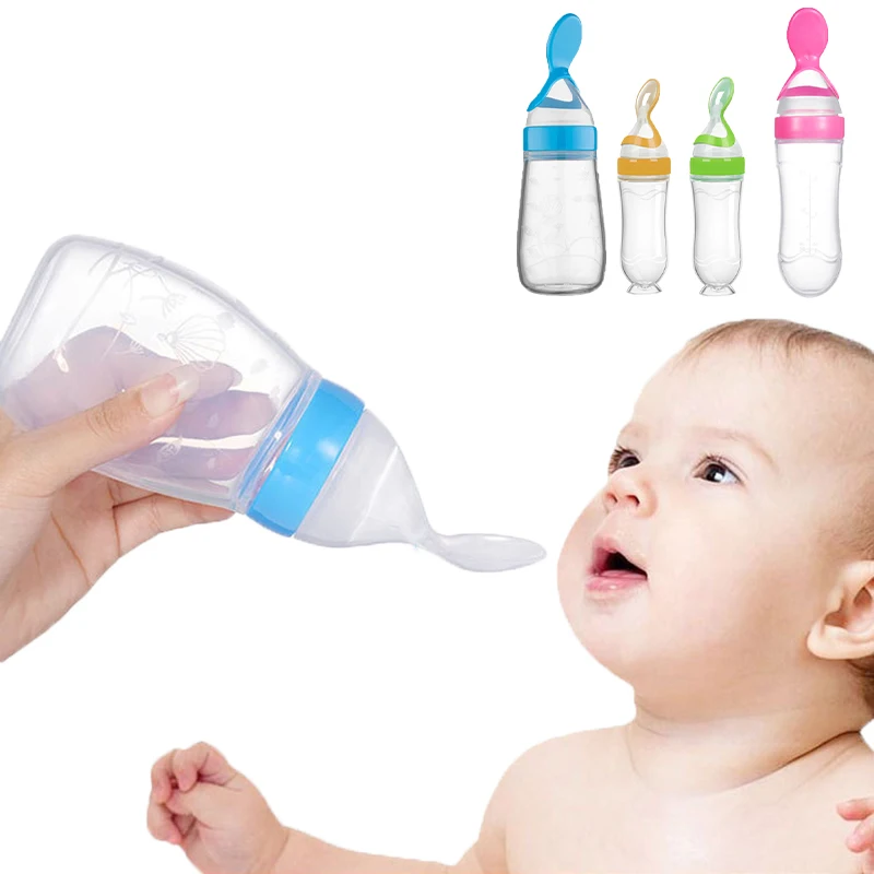 Baby Food Zone - 安全なベビー哺乳瓶スプーンミルクボトルベビートレーニングフィーダー食品サプリメント食品フィードスプーンベビーガジェット BPA フリー