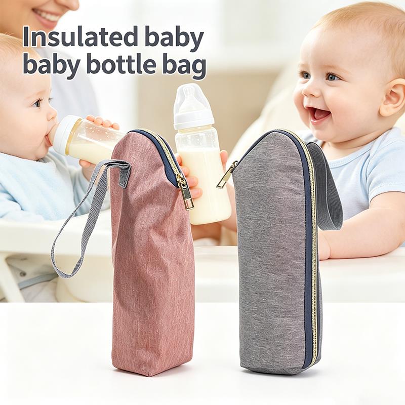 Baby Food Newborn - ポータブル哺乳瓶断熱バッグ、ジッパー付き保温ボトルポーチ、新生児用アルミホイル保温ボトルウォーマーポーチ