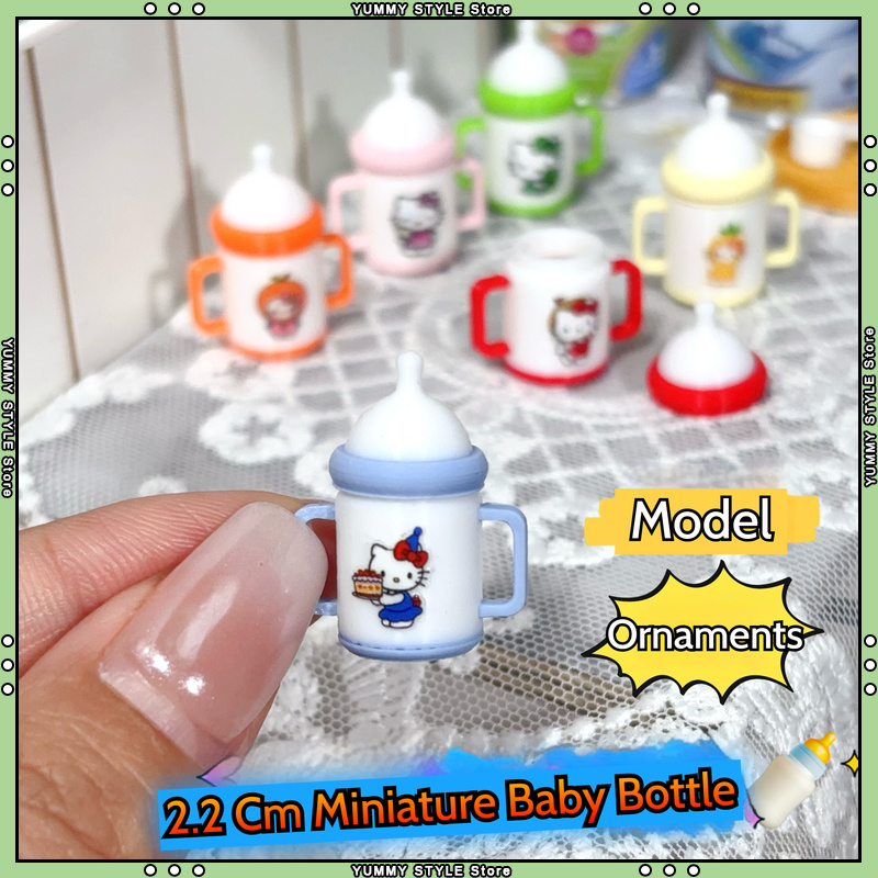 Baby Food Natural - 2.2cmミニチュアシミュレーションミニチュア哺乳瓶モデルハローキティテーマの哺乳瓶フードプレイベビーハウスBJDドールハウスシーン