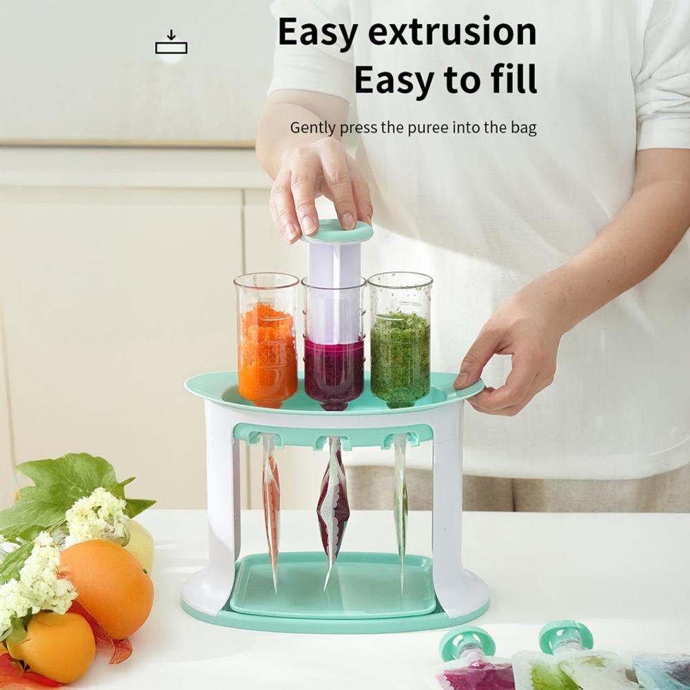 プラスチック製食品絞りステーション、フルーツピューレメーカー - Baby Food Homemade のレビューと価格