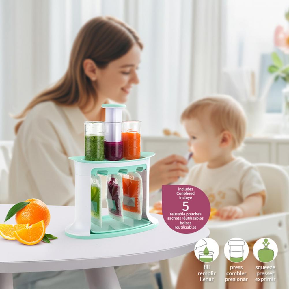 プラスチック製食品絞りステーション、フルーツピューレメーカー - Baby Food Homemade のレビューと価格
