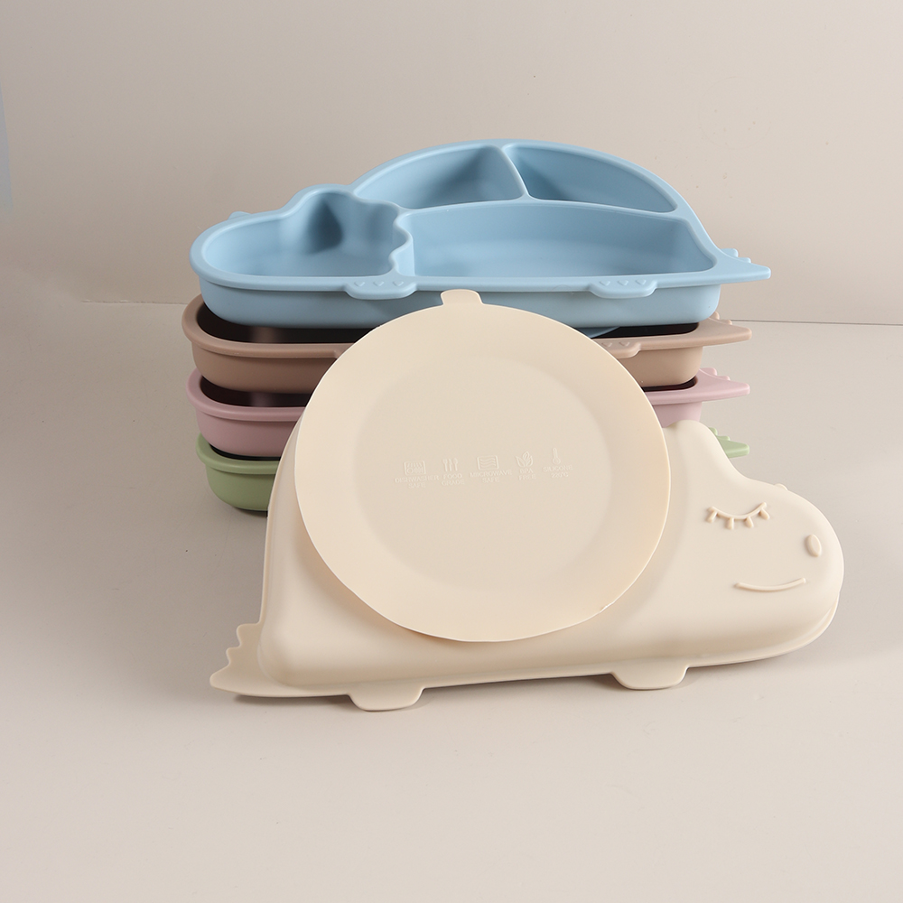 恐竜の形をしたベビー用食器皿、シリコン製、男の子女の子用食器 - Baby Food Chart のレビューと価格