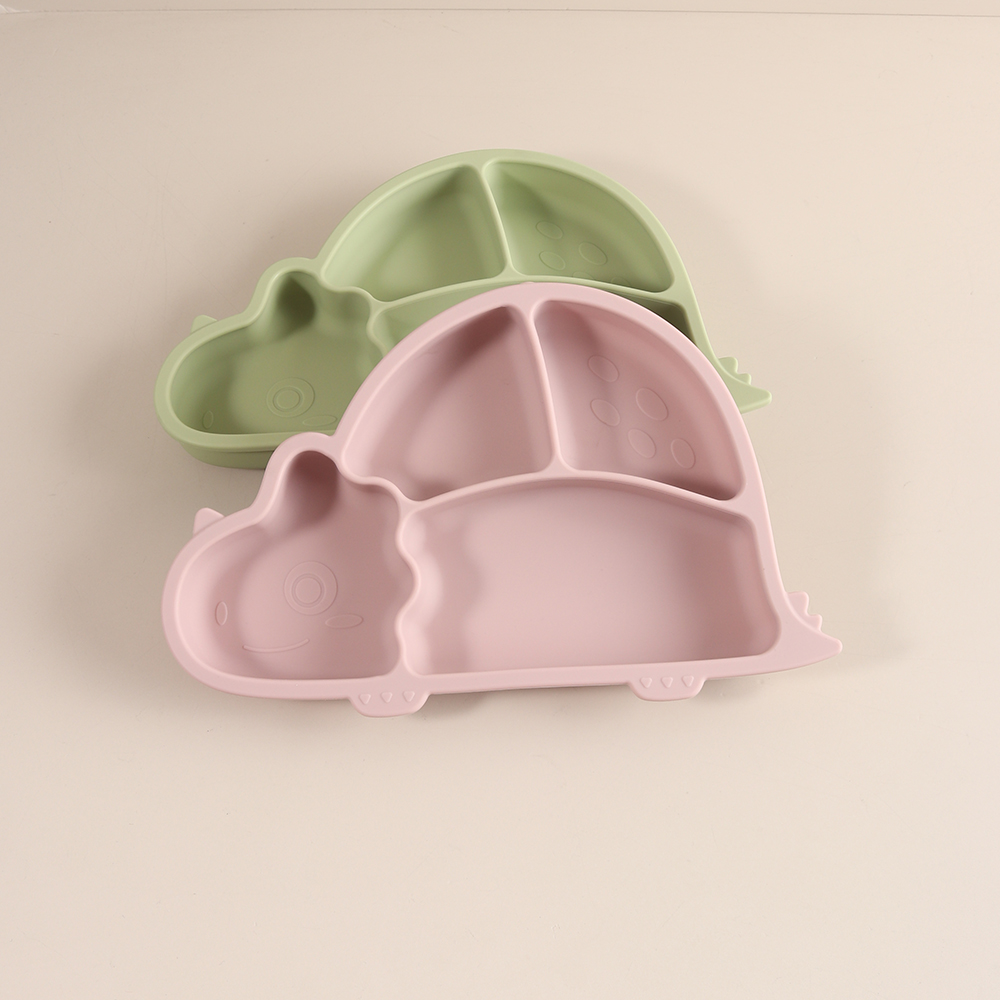恐竜の形をしたベビー用食器皿、シリコン製、男の子女の子用食器 - Baby Food Chart のレビューと価格
