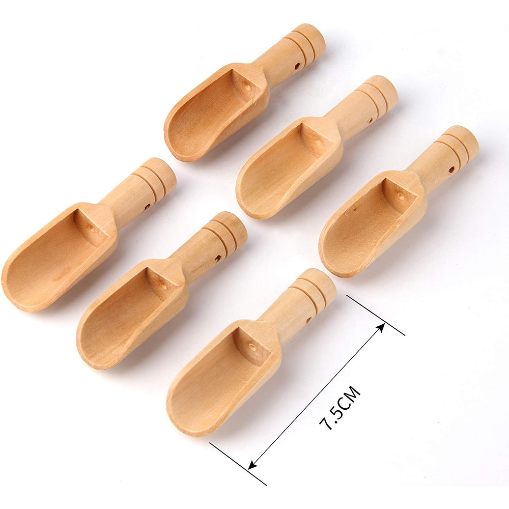 10/30/50/100 個コーヒーミニ木製スプーンバスソル - Weaning Spoon Set のレビューと価格