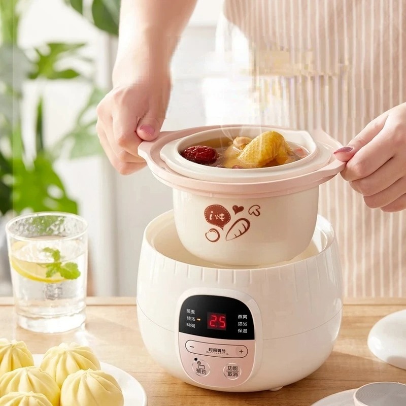 0.8L ベビーポリッジメーカー 自動セラミック煮込み鍋 2 - Baby Food Steamer のレビューと価格