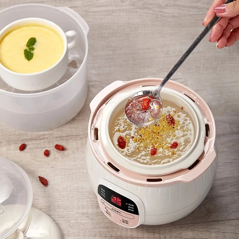 0.8L ベビーポリッジメーカー 自動セラミック煮込み鍋 2 - Baby Food Steamer のレビューと価格