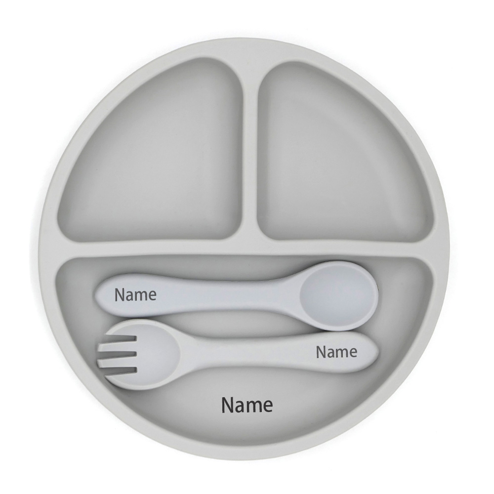 無料の名前印刷シリコン子供用食器給餌ボウルシリコンフォークス - Baby Food Chart のレビューと価格