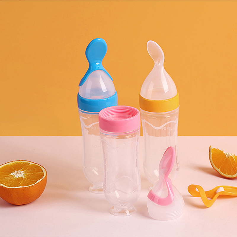 絞る哺乳瓶シリコーン新生児トレーニング米シリアル食品スプーン - Baby Food Zone のレビューと価格