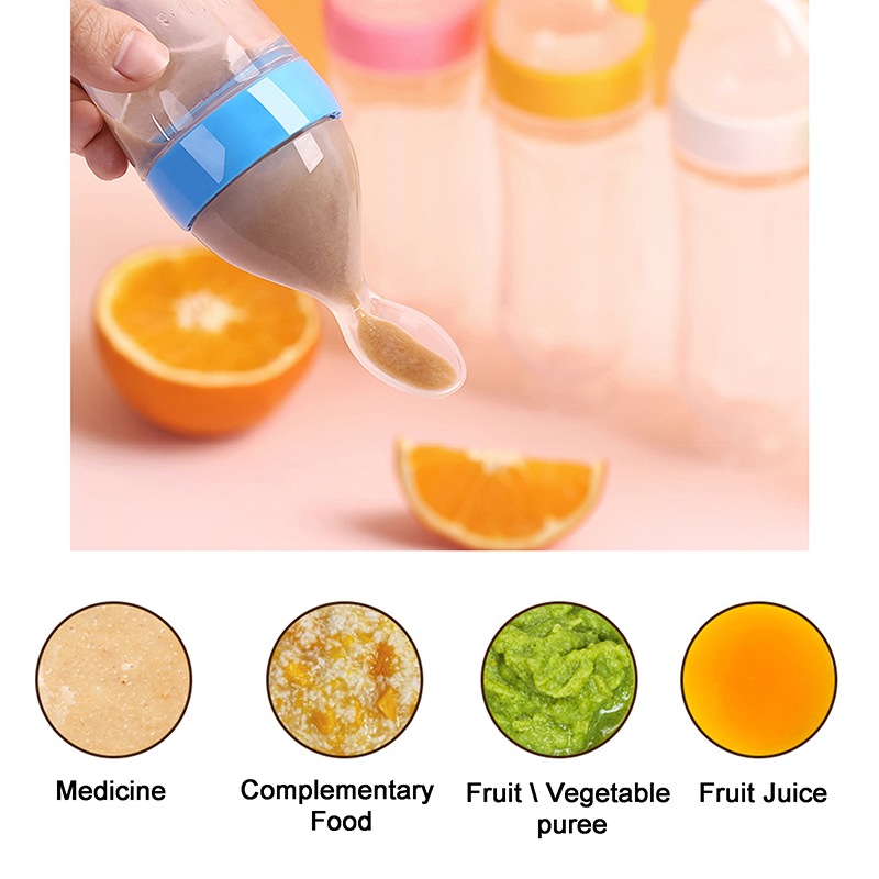 絞る哺乳瓶シリコーン新生児トレーニング米シリアル食品スプーン - Baby Food Zone のレビューと価格