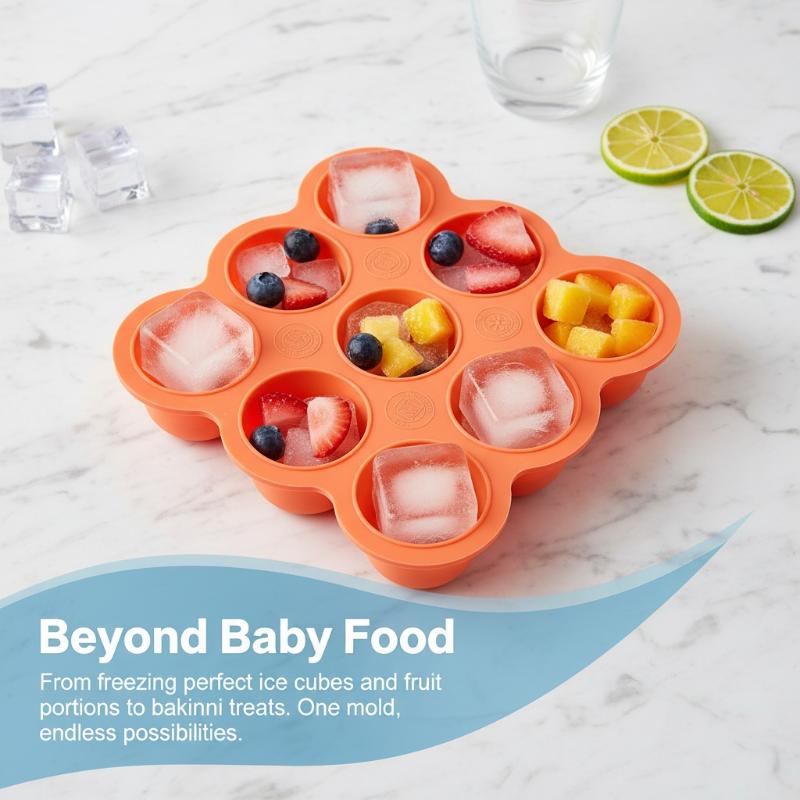 ベビーフードシリコン容器 9グリッド冷凍トレイ 漏れ防止蓋  - Baby Food Homemade のレビューと価格