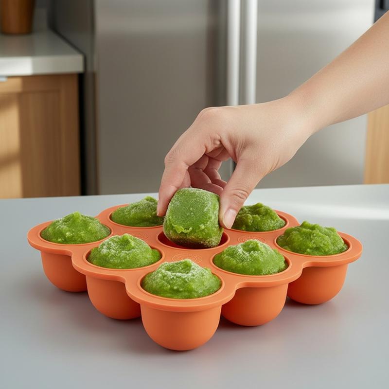 ベビーフードシリコン容器 9グリッド冷凍トレイ 漏れ防止蓋  - Baby Food Homemade のレビューと価格