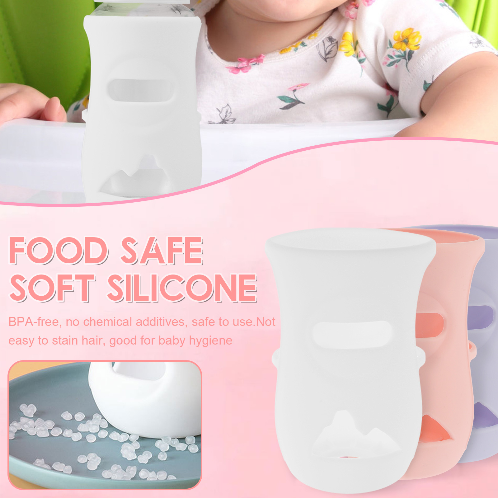 シリコンスリーブ シリコン哺乳瓶カバー 断熱ガラスボトル A - Baby Food Natural のレビューと価格