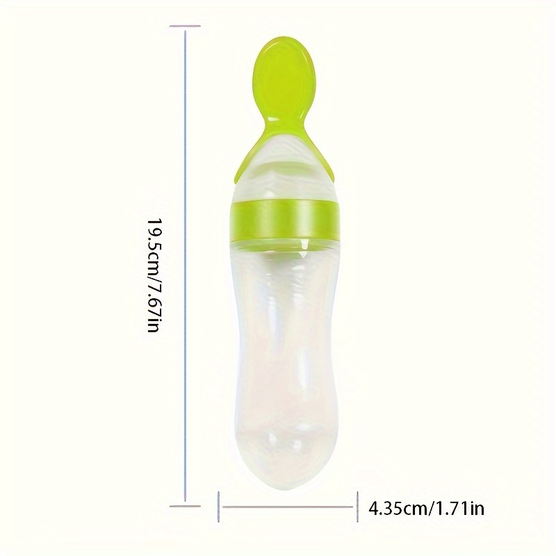 ベビー用シリコン製哺乳瓶、スプーン付き、3オンスの食品分配ス - Baby Food Zone のレビューと価格