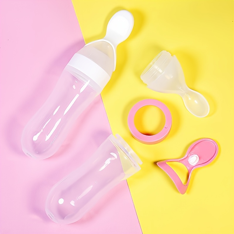 ベビー用シリコン製哺乳瓶、スプーン付き、3オンスの食品分配ス - Baby Food Zone のレビューと価格