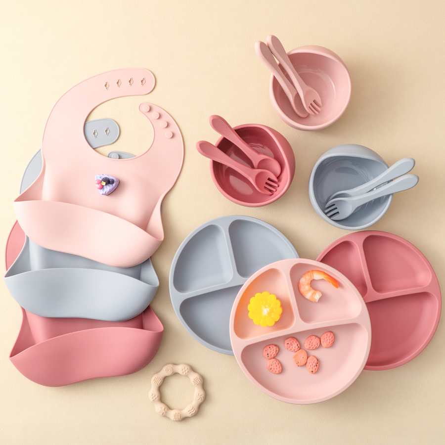 5 個ベビーシリコーン給餌セットラウンドダイニングプレート吸 - Baby Food Chart のレビューと価格