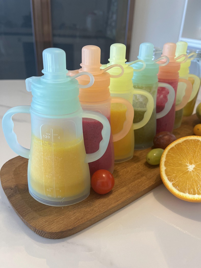 新しい再利用可能なシリコン製母乳保存バッグ、漏れ防止、吸引可 - Baby Food Zone のレビューと価格