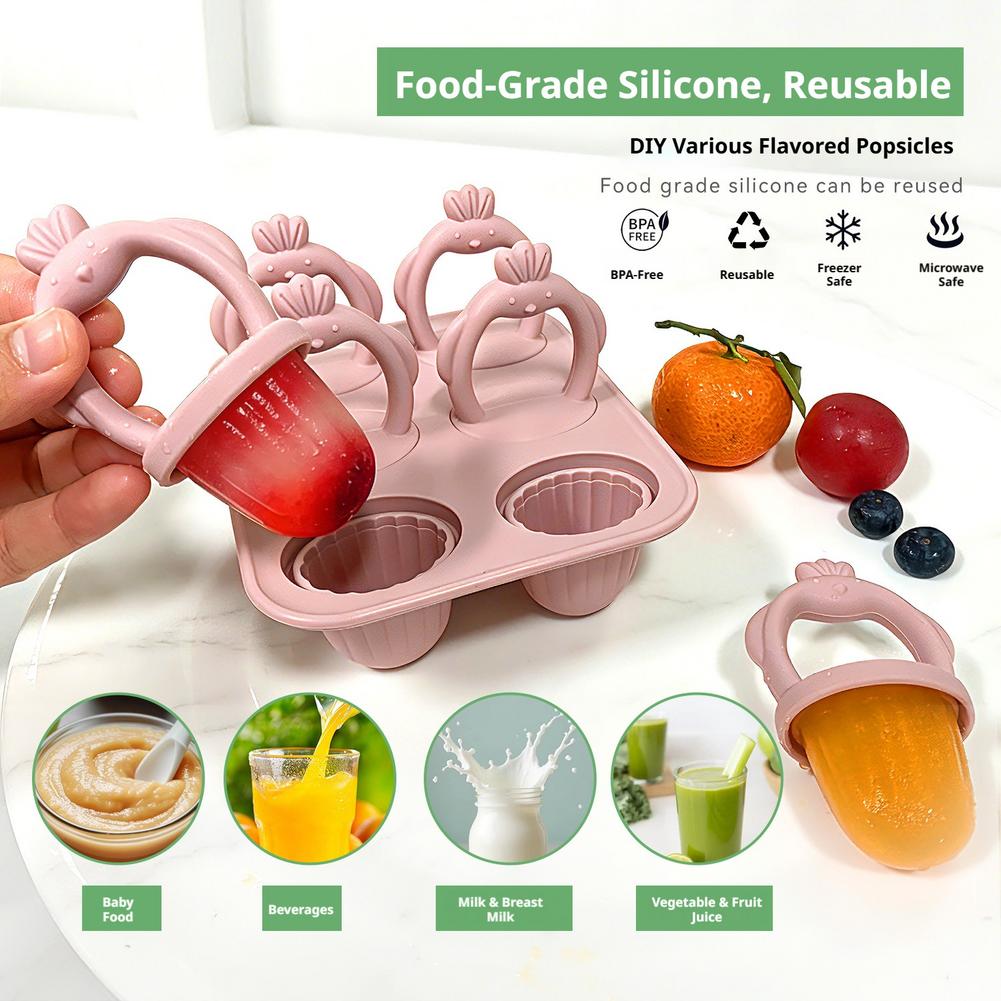 1セットシリコン製アイスキャンディー型6グリッド自家製ベビー - Baby Food Homemade のレビューと価格