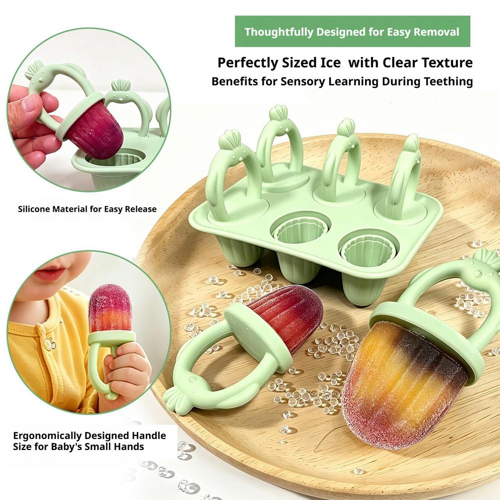 1セットシリコン製アイスキャンディー型6グリッド自家製ベビー - Baby Food Homemade のレビューと価格
