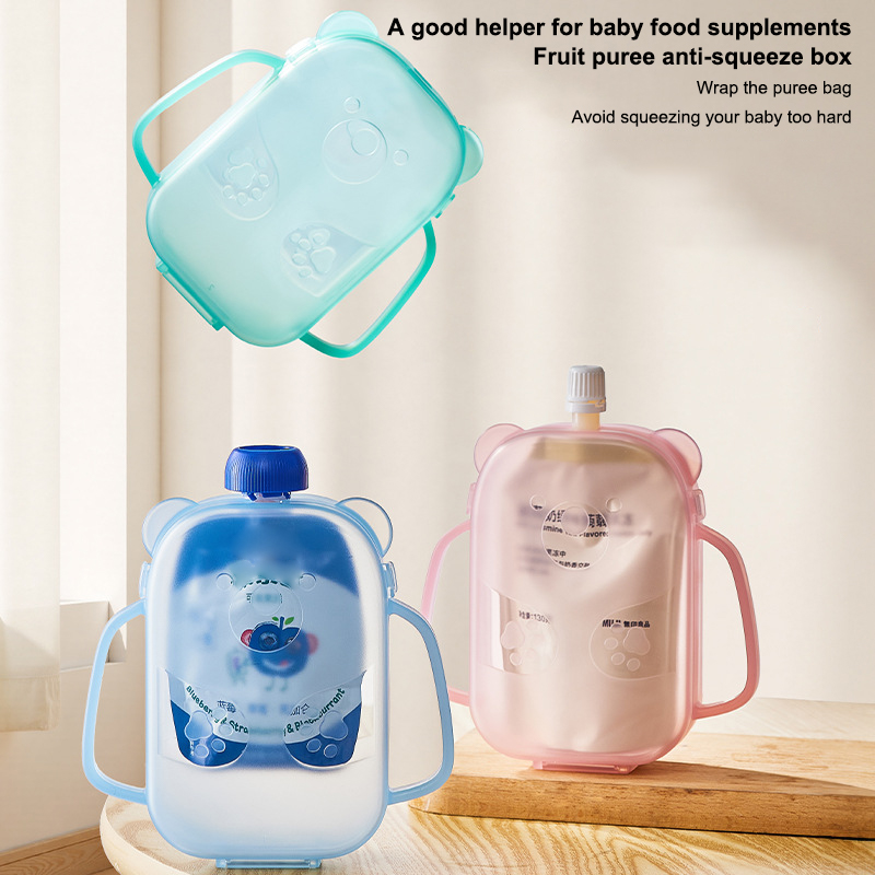 フードポーチホルダー こぼれ防止ベビー用スクイーズポーチホル - Baby Food Category のレビューと価格