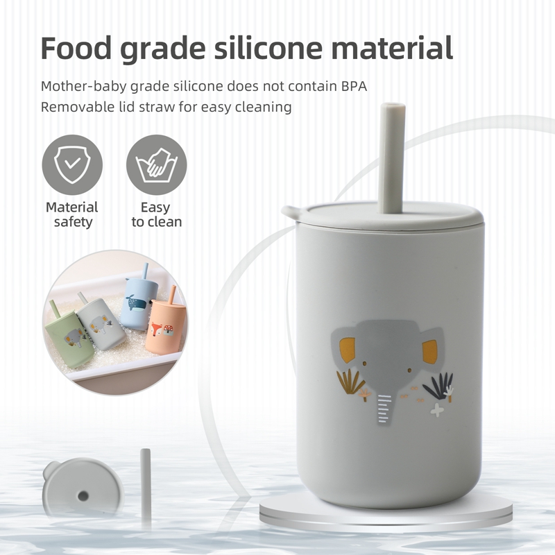 BPAフリーのベビー用ストローカップ、漫画柄のベビー用フィー - Baby Food Zone のレビューと価格