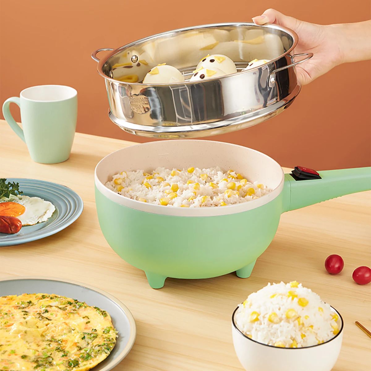 ARIER 24V 220V多機能電気フライパン ポータブル - Baby Food Steamer のレビューと価格