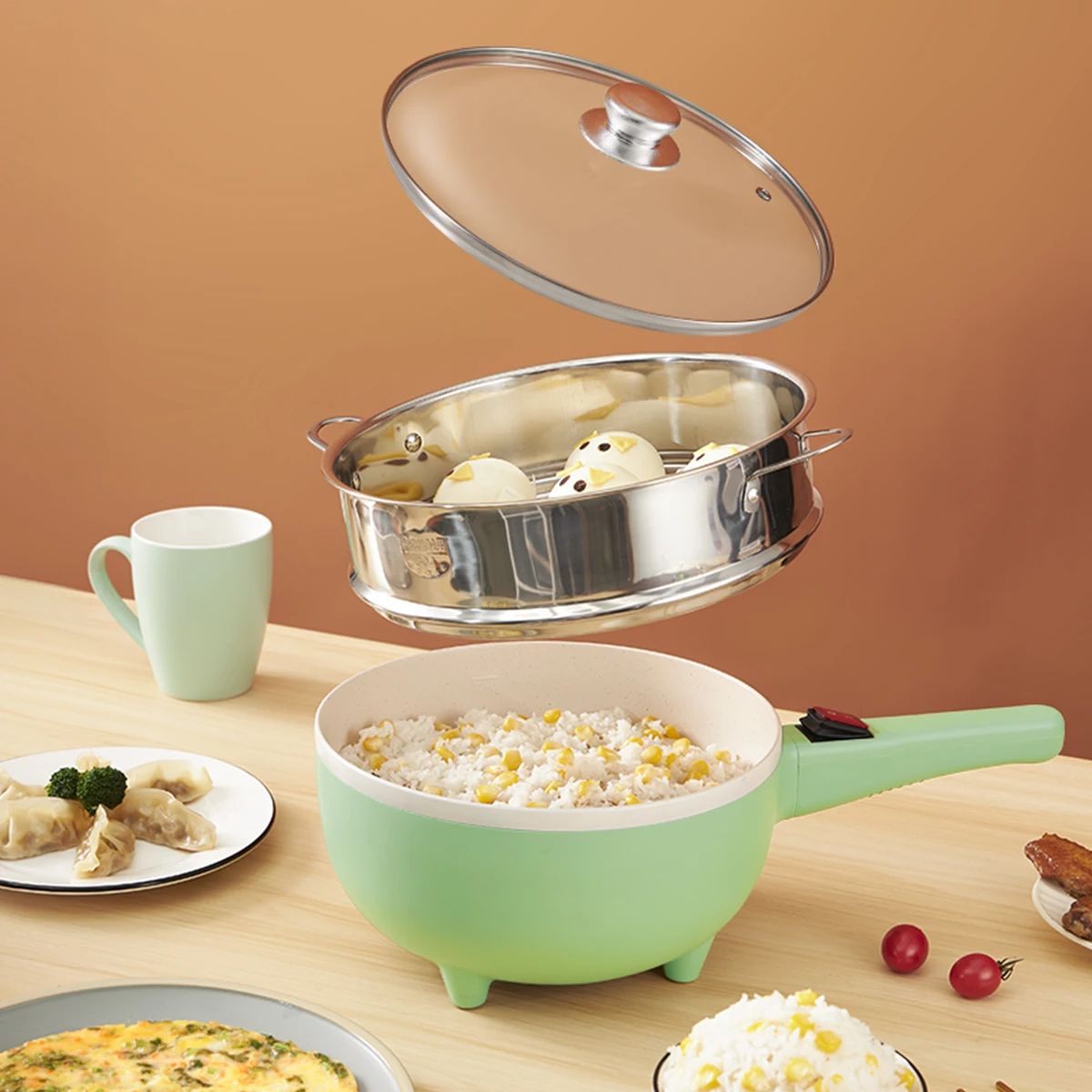 ARIER 24V 220V多機能電気フライパン ポータブル - Baby Food Steamer のレビューと価格