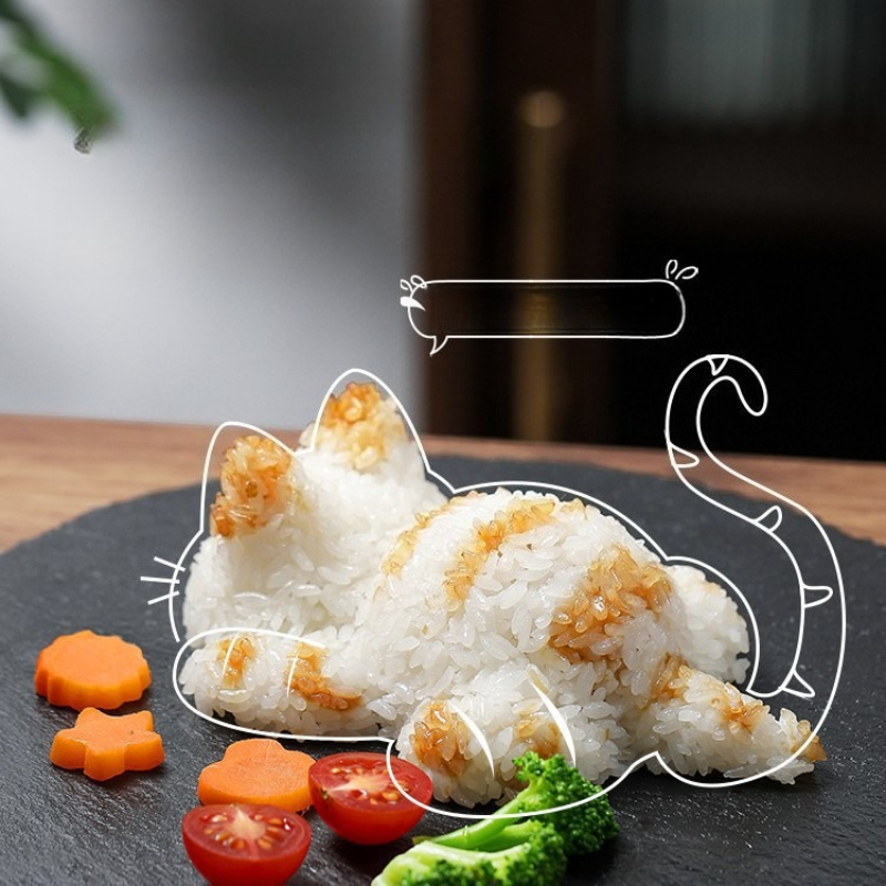 食品グレードのかわいい動物型おにぎり型 猫型寿司メーカー 子 - Baby Food Homemade のレビューと価格