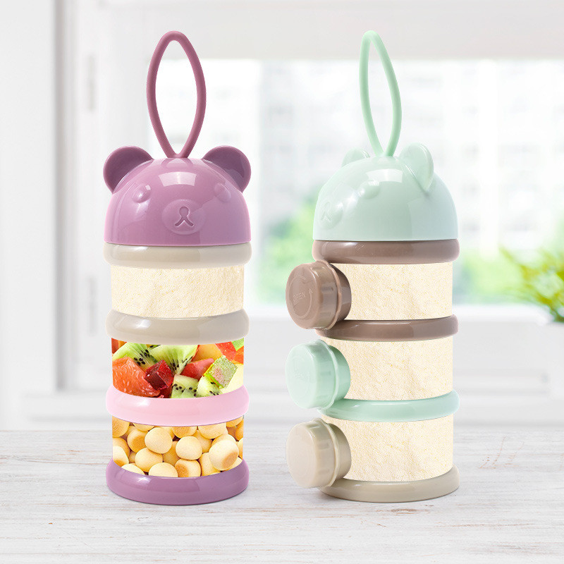 3/4 層ベアベビーミルクパウダーコンテナポータブル独立サイ - Baby Food Zone のレビューと価格