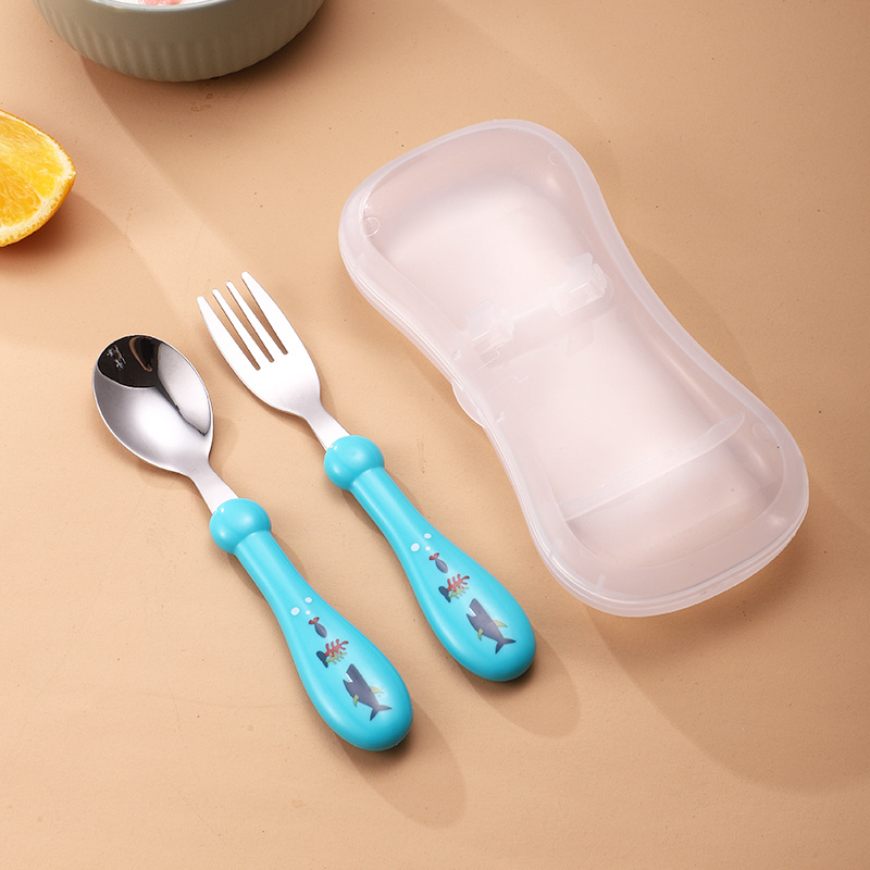 ステンレススチール製子供用カトラリー スプーン/フォーク ボ - Weaning Spoon Set のレビューと価格