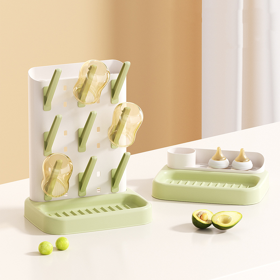取り外し可能なペグと水切りトレイ付き哺乳瓶乾燥ラック、ベビー - Baby Food Chart のレビューと価格