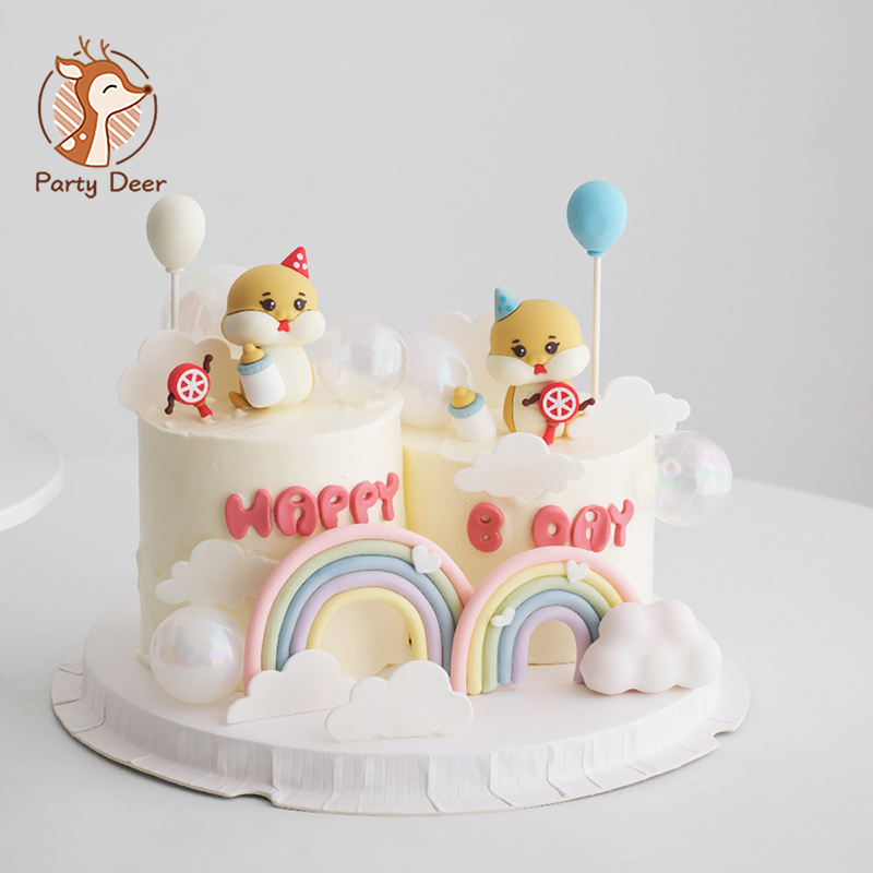 生まれたばかりの赤ちゃんの誕生日ケーキの装飾,満月の装飾品, - Baby Food Newborn のレビューと価格