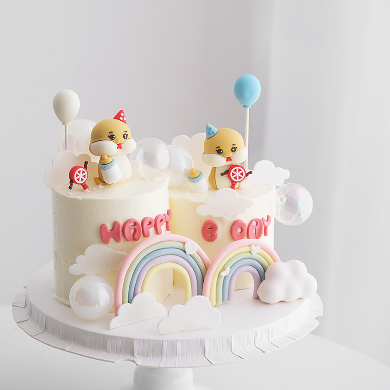 生まれたばかりの赤ちゃんの誕生日ケーキの装飾,満月の装飾品, - Baby Food Newborn のレビューと価格
